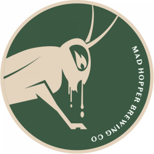 Greenback beer tap label Mad Hopper Brewing Co.